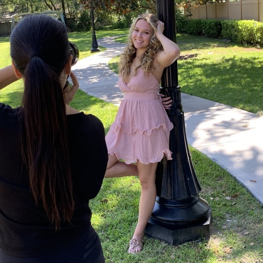 Ruffle Frill Chiffon Dress - Picture 7 of 9